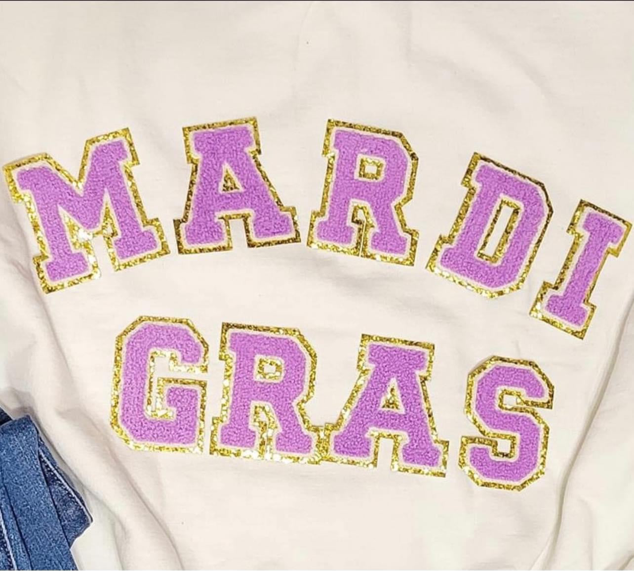 Mardi Gras patches, Mardi Gras mask, parade shirt, chenille patch, gli – Gi  Gi's Boutique