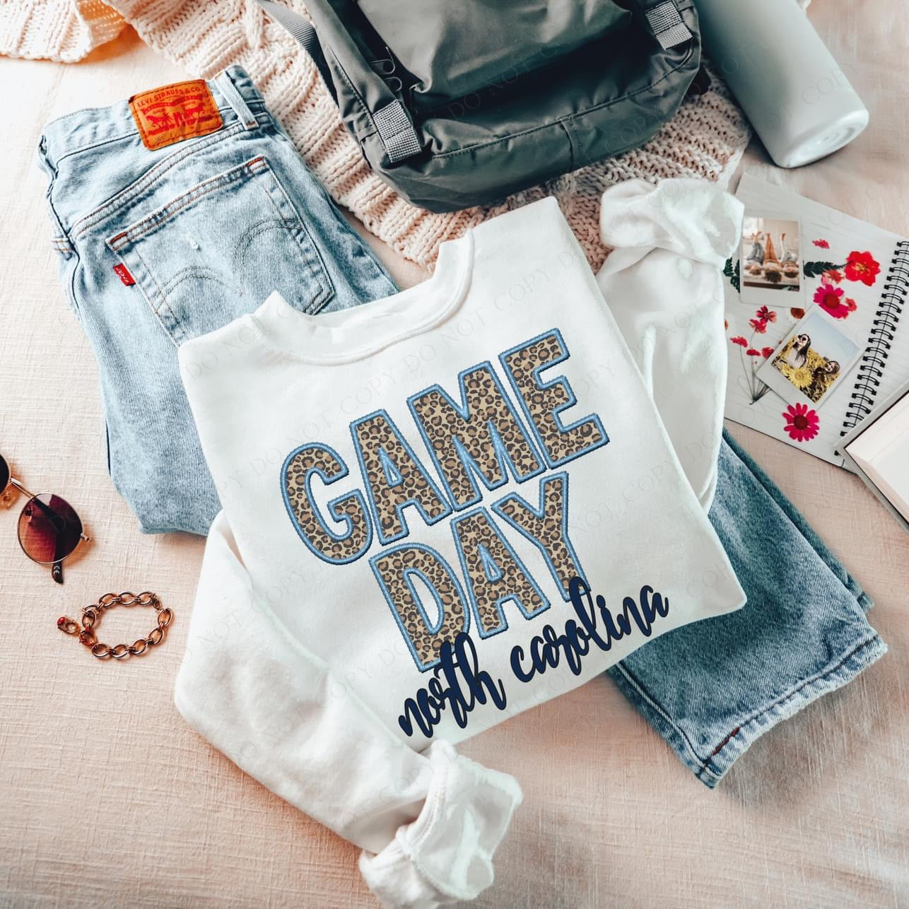 Game Day Faux Embroidery Tee