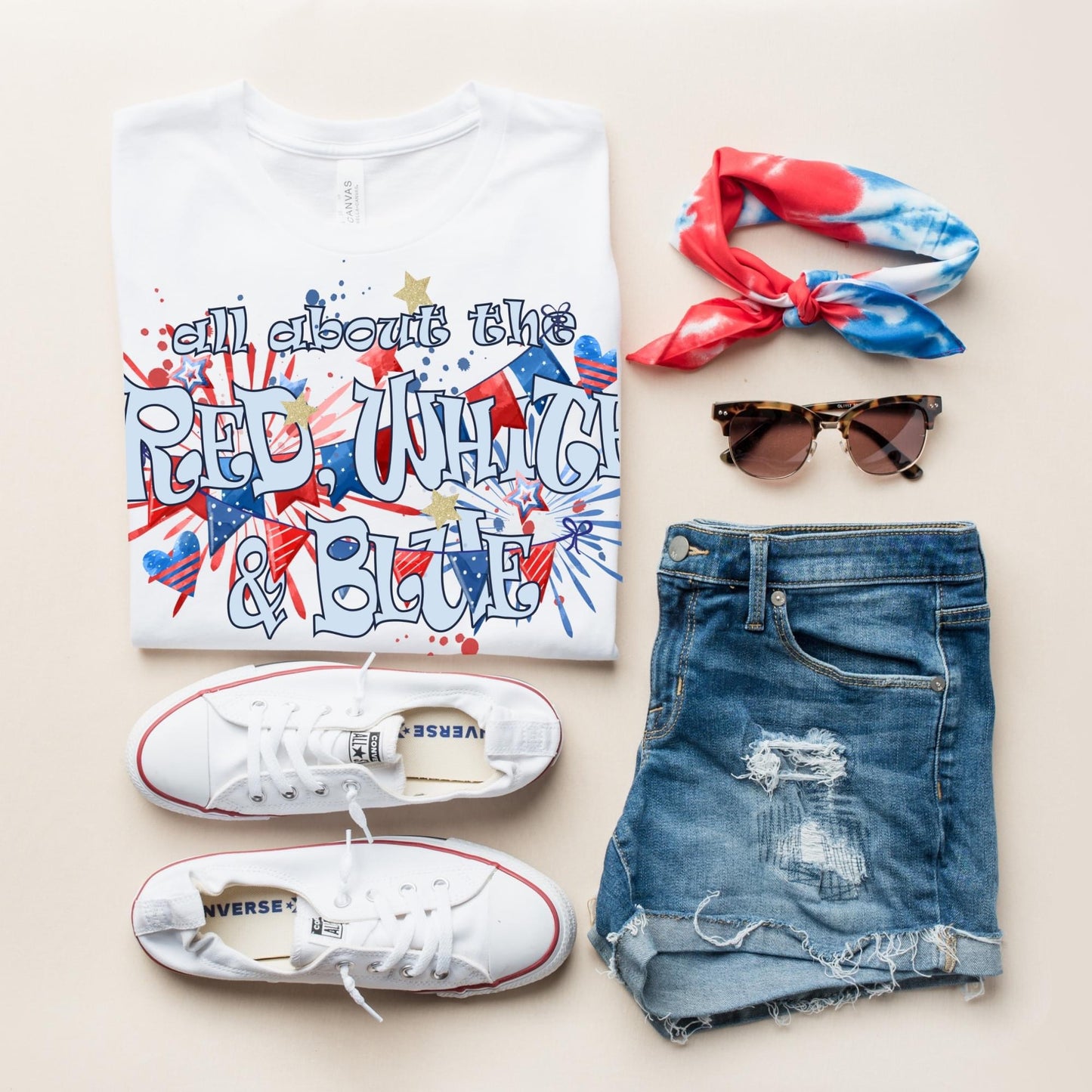 All About the Red, White, & Blue Tee