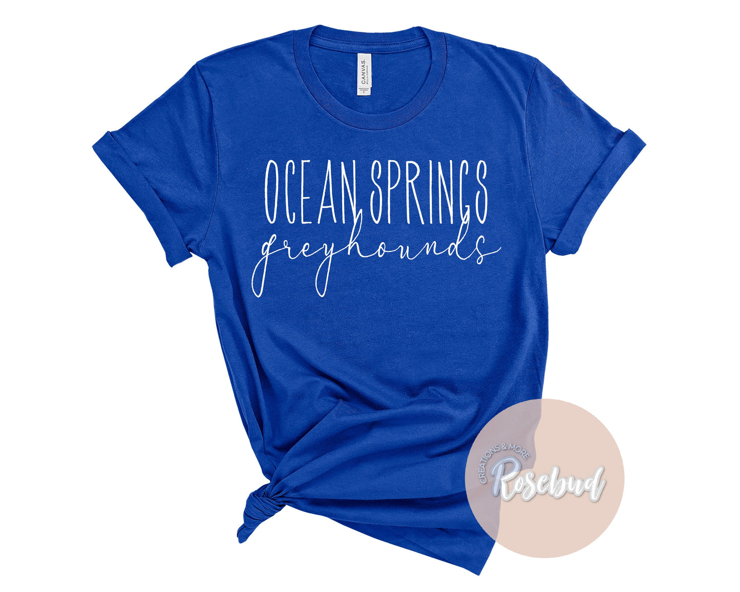 Ocean Springs Greyhounds Cursive Spirit T-shirt