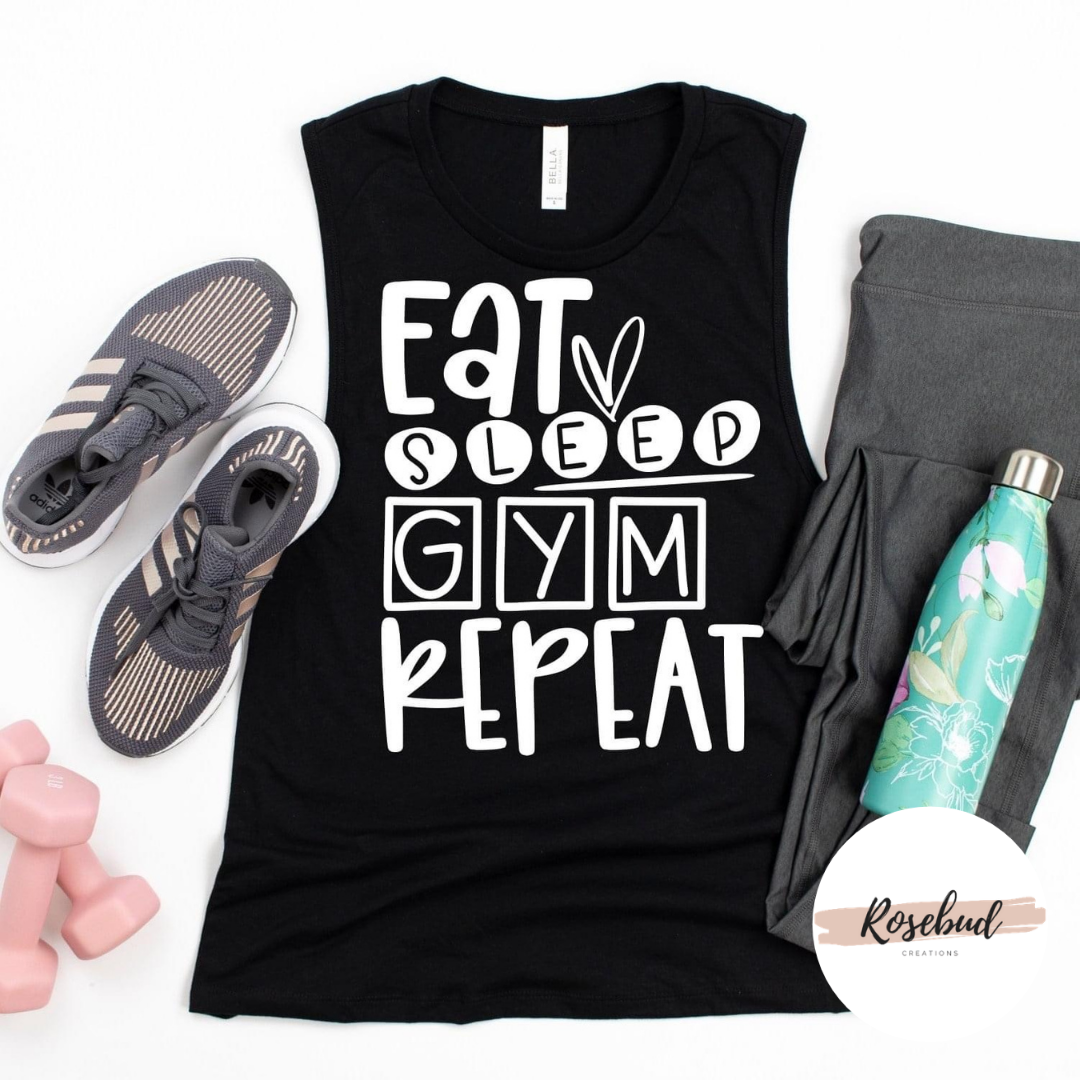 Eat Sleep Gym Repeat Tank