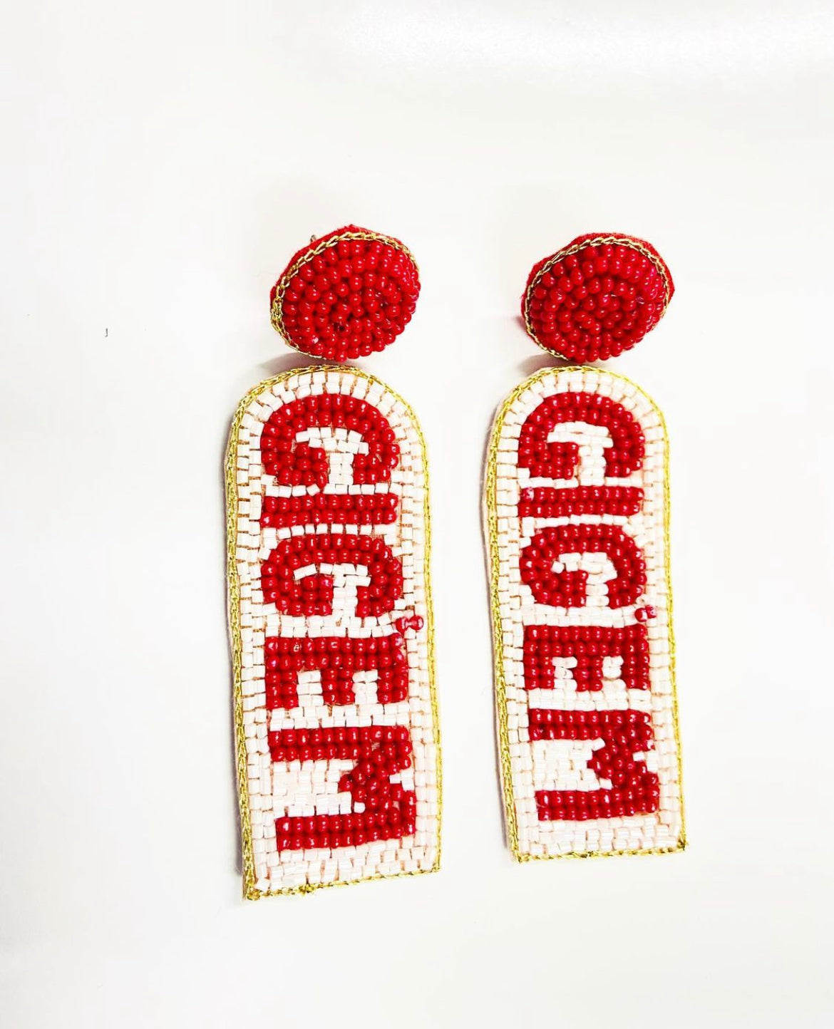 Beaded Game Day Earrings- RTS