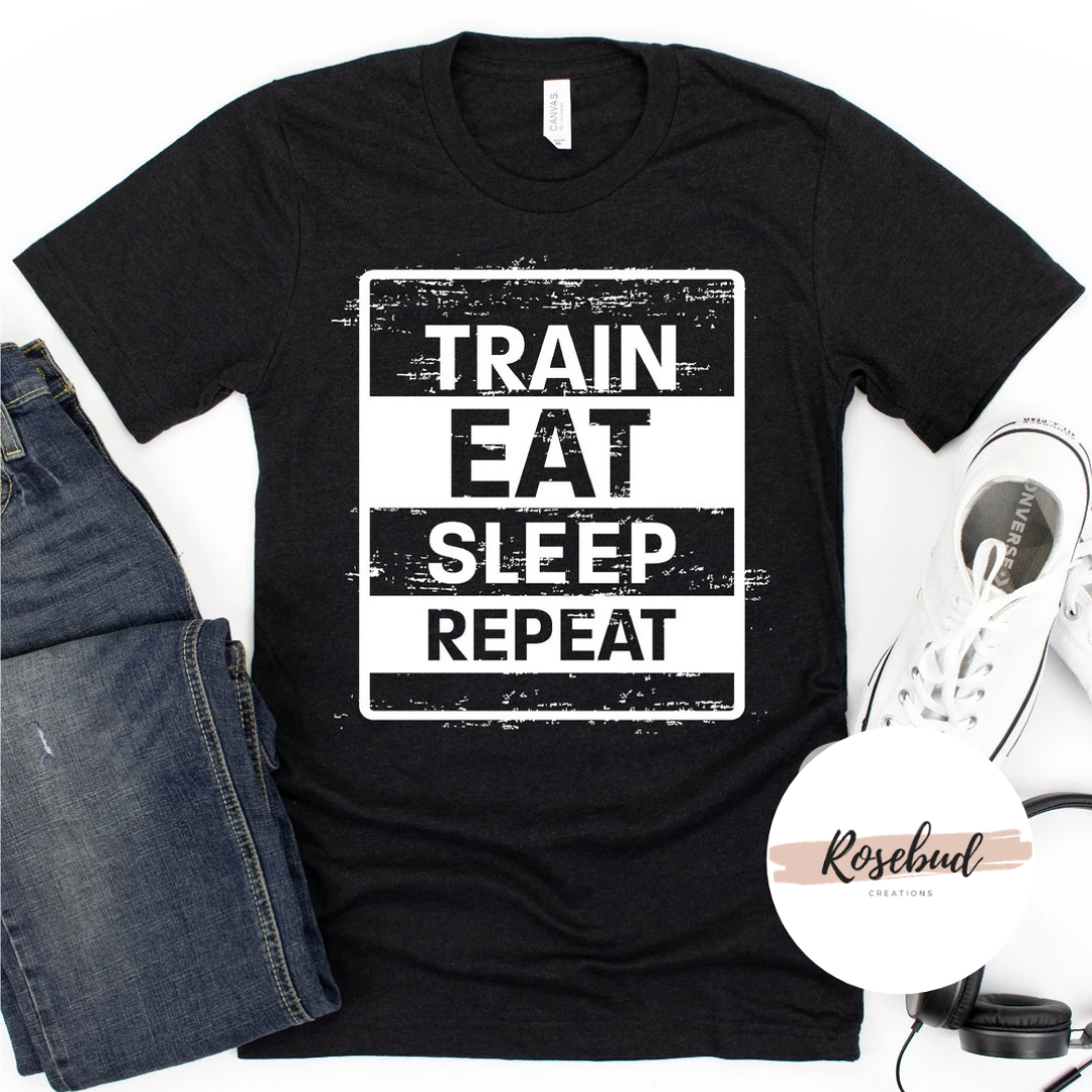 Train Eat Sleep Repeat T-shirt