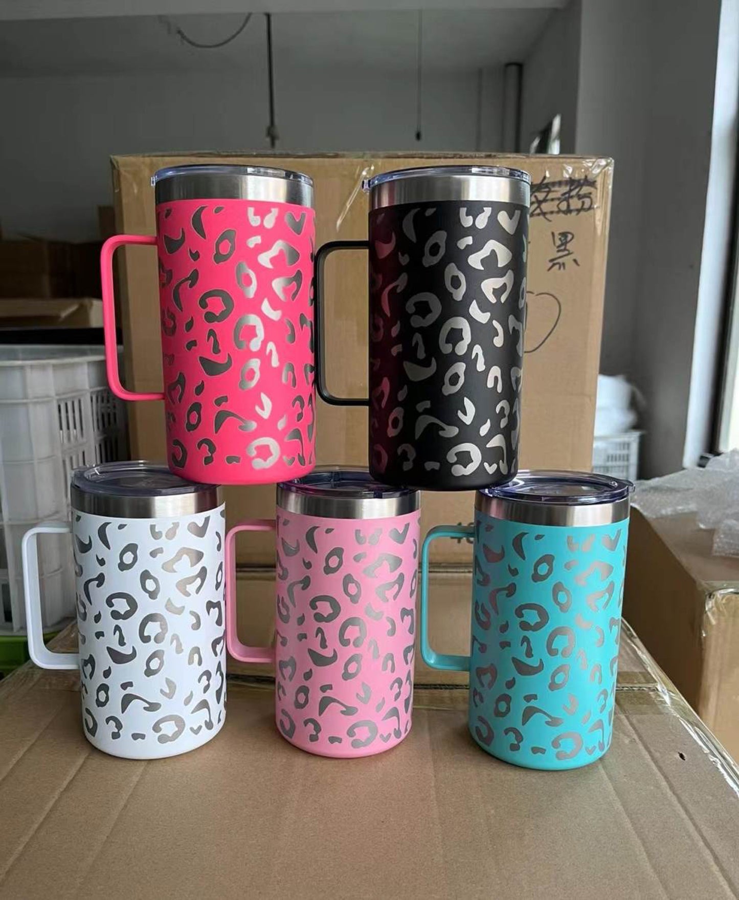 Leopard Engraved Tumblers