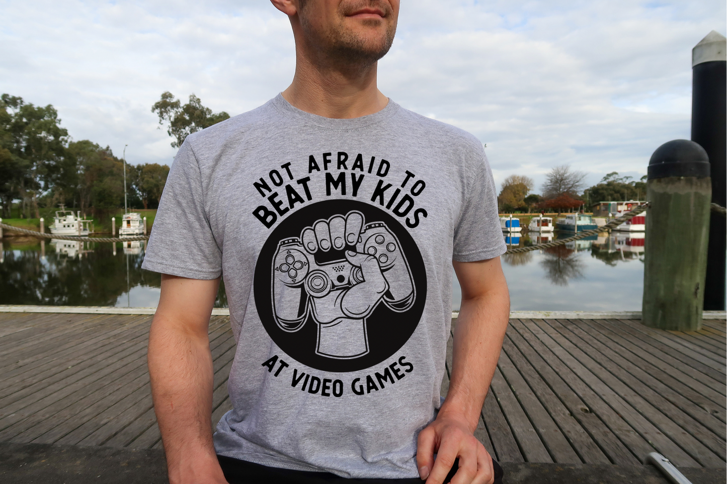 Not Afraid to Beat Video Games Tee