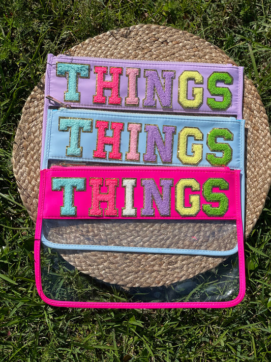 THINGS Clear Tag Along Zipper Pouch